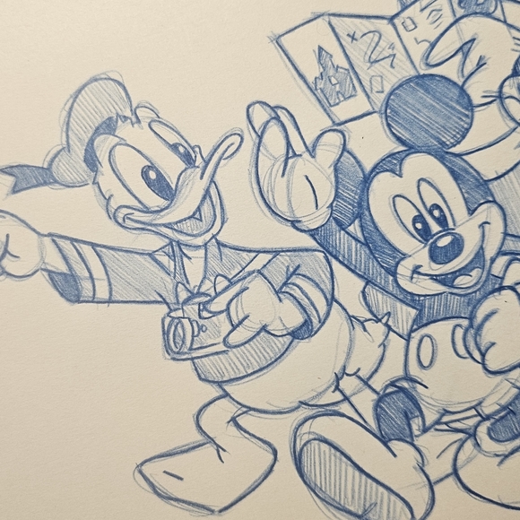 Disney World Parks Disneyland Mickey Minnie Goofy Donald Pluto Drawing/sketch - Picture 3 of 7